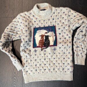 Vintage Woolrich Cats FIshbowl Sweater -M